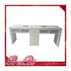 Modern manicure table vacuum and nail salon furniture cheap nail table white color