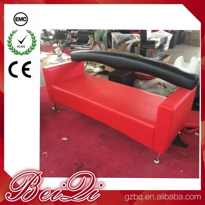 3 Seat Waiting Area Sofa Red Customers Chair Used Barber