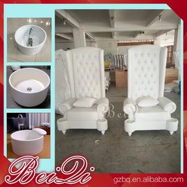 Pedicure spa with high back throne chair comfortable luxury pedicure spa massage chair for nail