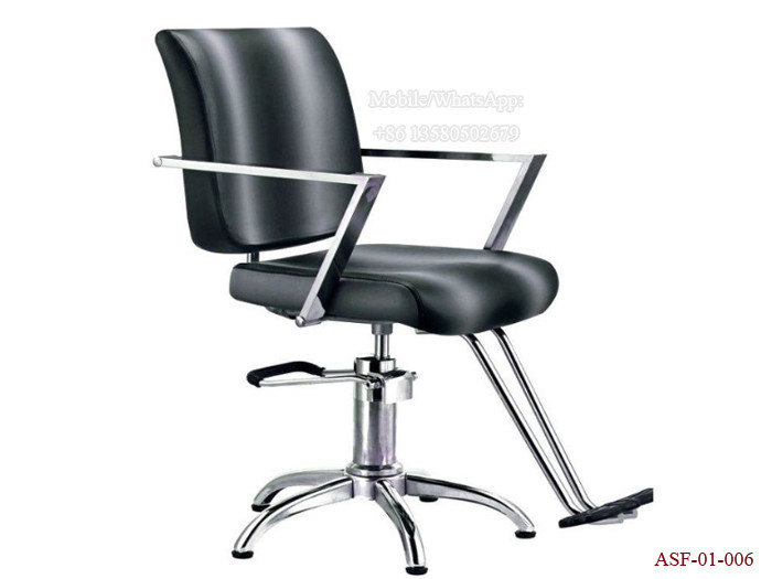 ASF-01-006 New Salon Shop High Quality PU Leather Cushion Black Color Barber Chair