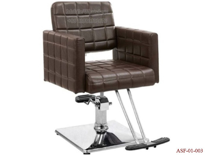 ASF-01-003 New Item Beauty Equipment Brown Color Fashion Reclining Salon Styling Chair
