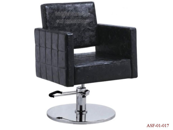 ASF-01-017 Black Color Luxury Styling Chair Salon Furniture Hydraulic Pump Styling Chair