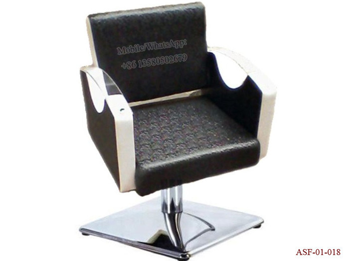 ASF-01-018 Brown Classical Hair Salon Styling Chair Stainless Steel Base Styling Chair