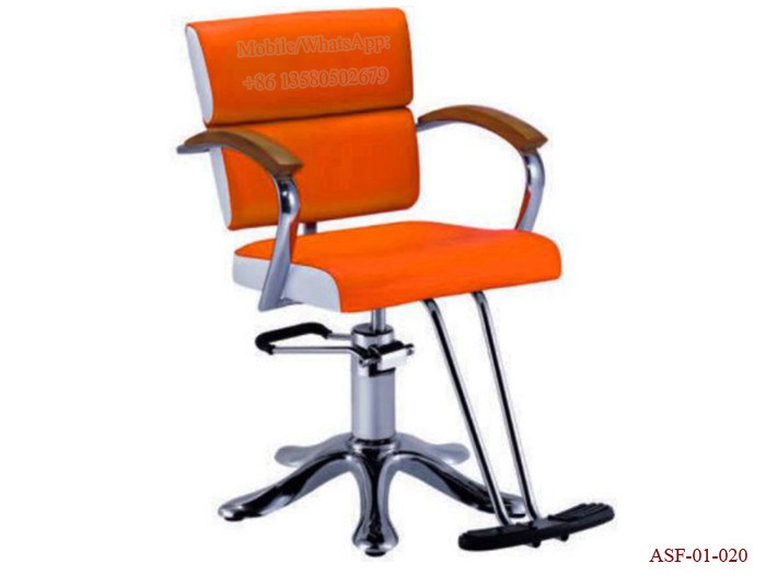 ASF-01-020 Styling Chair With Footrest Customized OEM Size Color Salon Hair Furniture