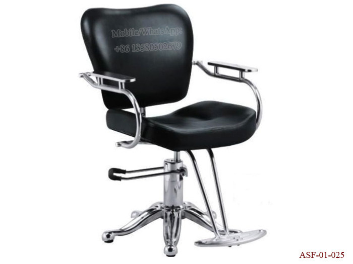 ASF-01-025 2015 Hot Selling Barber Chair Stainless Steel Base Black Color Styling Chair