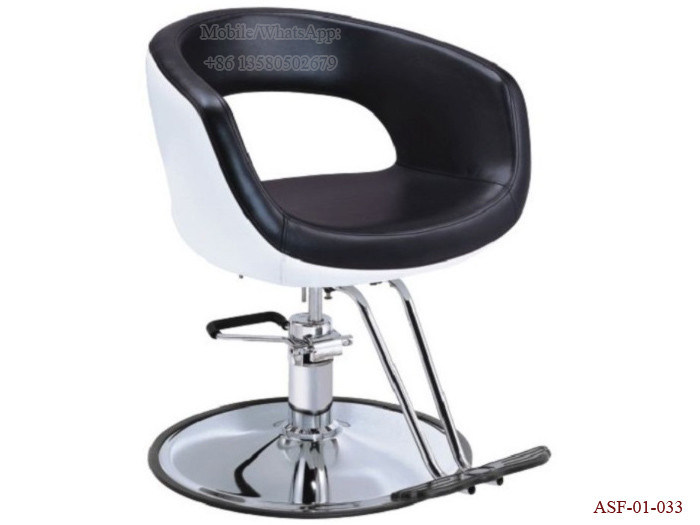 ASF-01-033 Round Styling Chair Hydraulic Pump Durable Strong Seat Footrest Barber Chair