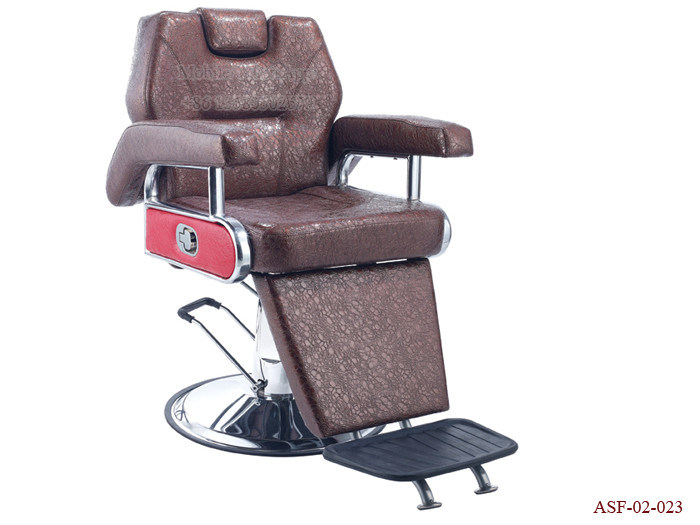 ASF-02-023 Brown PU Leather Material Hydraulic Barber Chair ,Salon Barber Chair for Sale