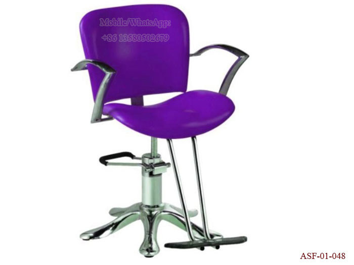 ASF-01-048 Customized Size OEM Service Purple Color Salon Furniture Styling Chair
